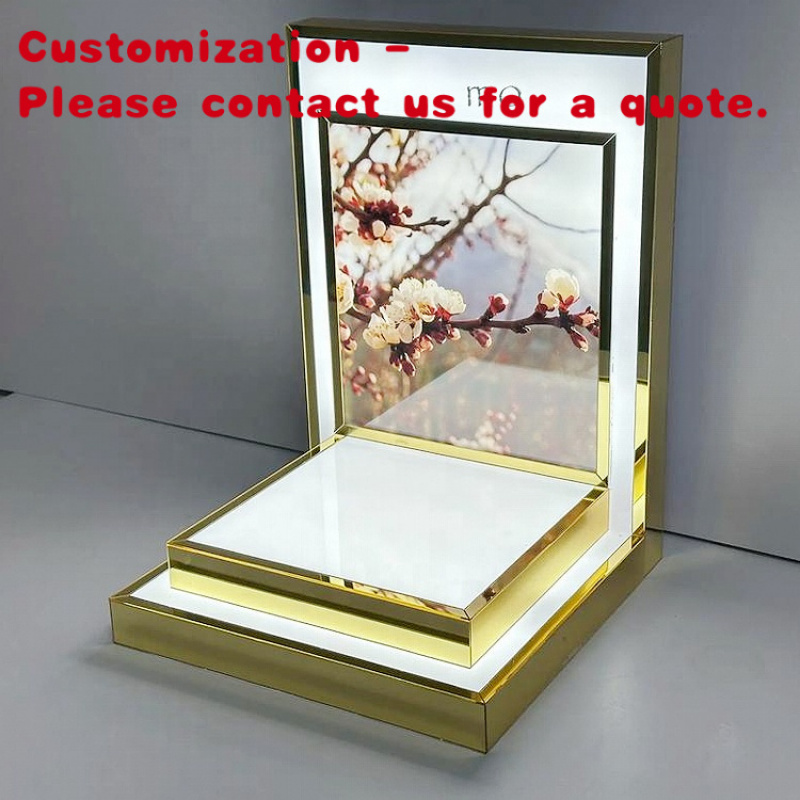 Luxury Skincare Design - Contador de exhibición de luces LED