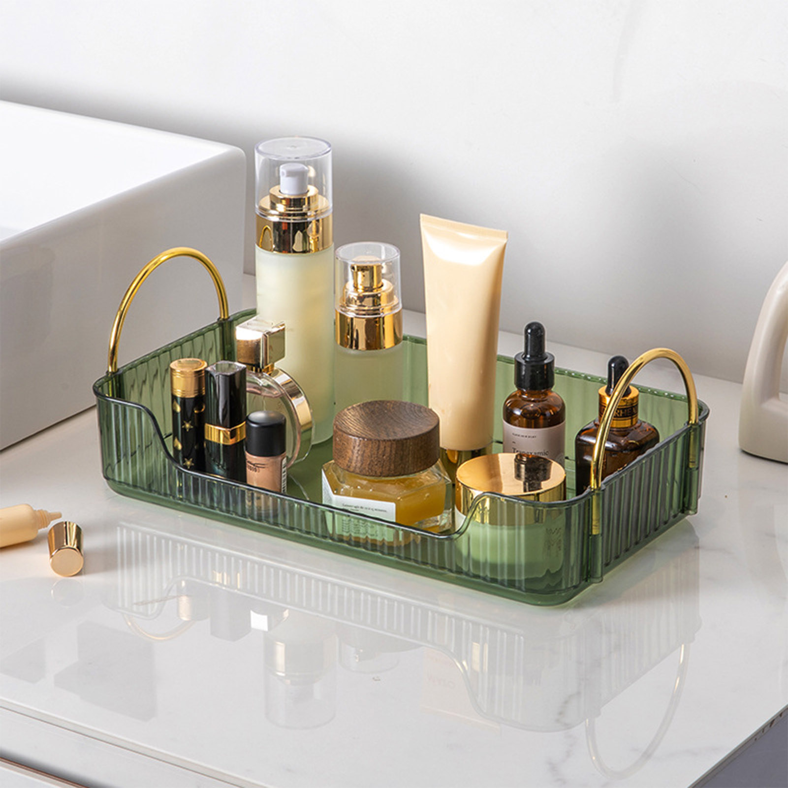 Luxury Skincare Containers - Organizador de baño de lujo, estante