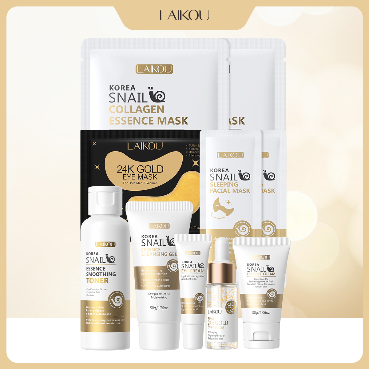 Luxury Skincare Set - Kit de Cuidado Facial LAIKOU Snail