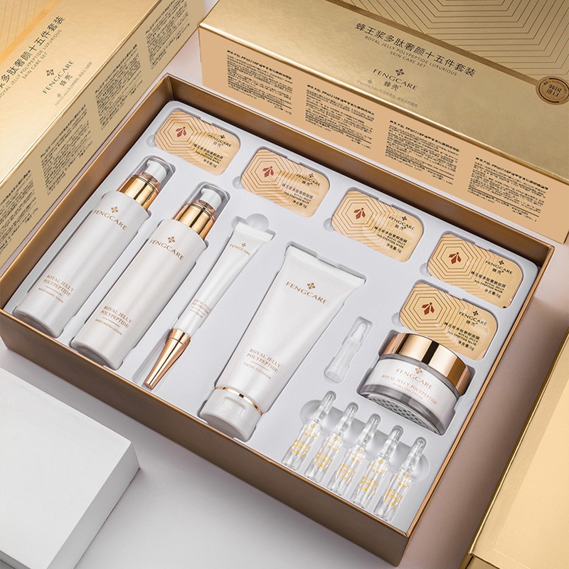 Luxury Skincare Set - Royal Jelly-Juego hidratante y antiarrugas, reduce
