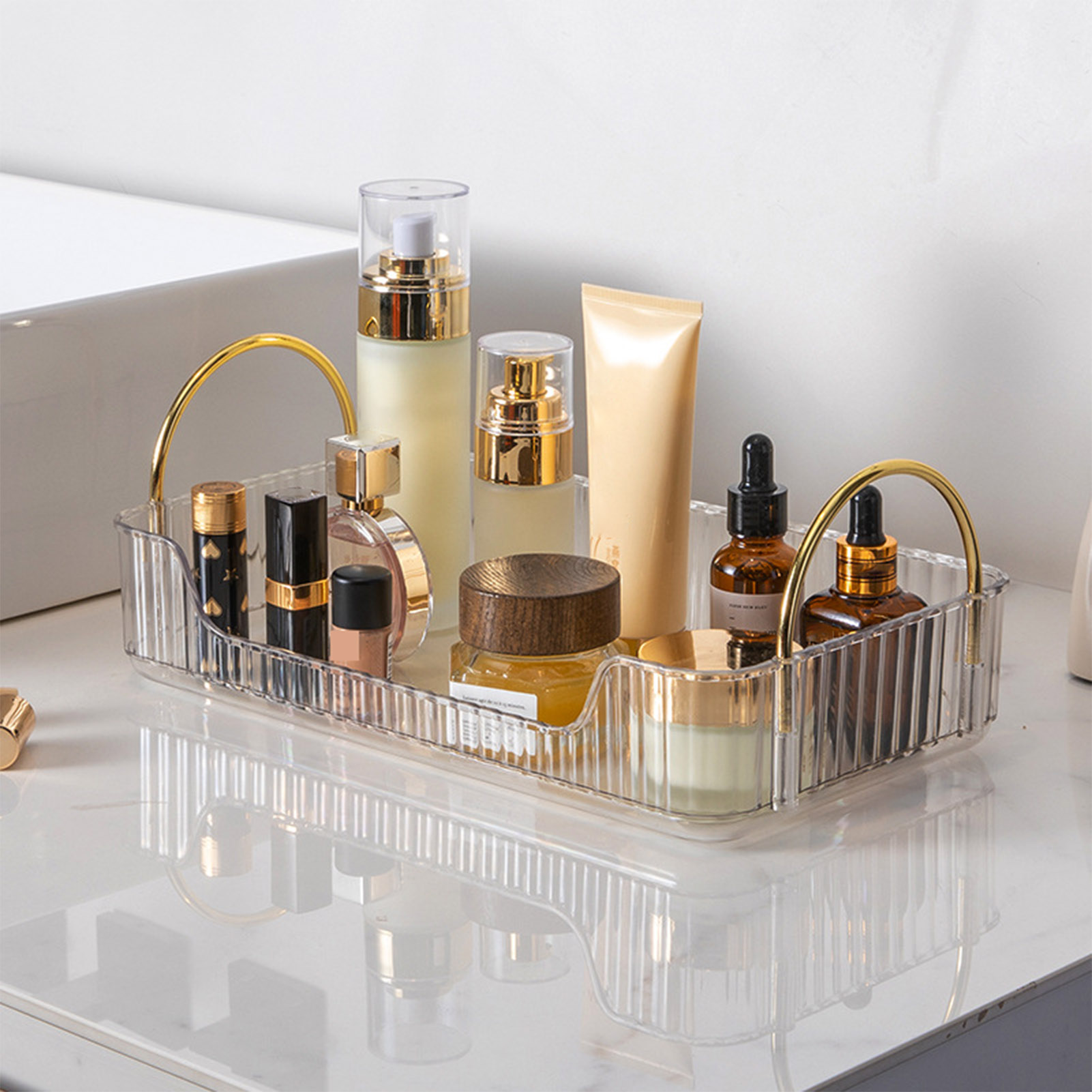 Organizador de baño de lujo, e - Luxury Skincare Containers reseña y precio
