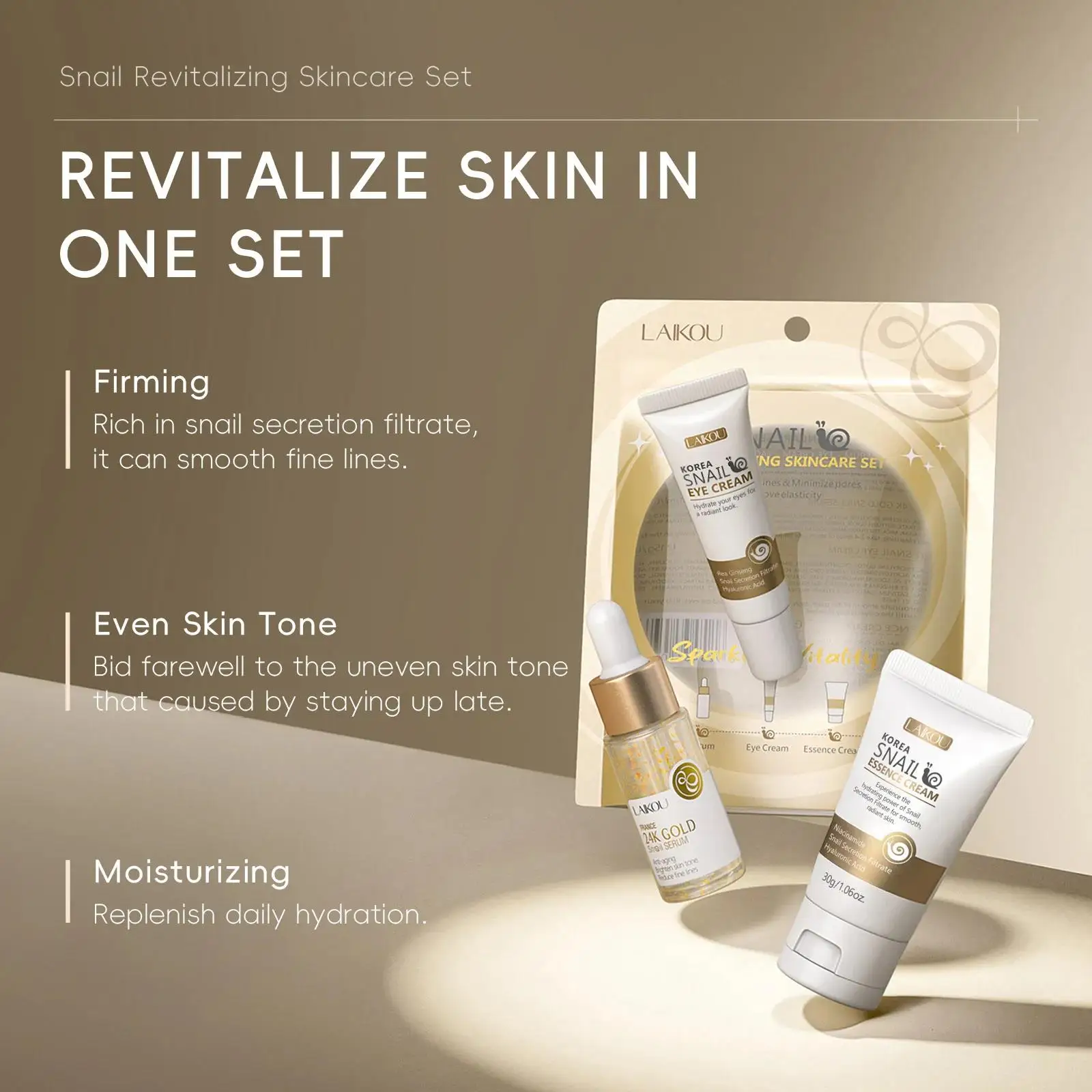 Suero reparador de caracol dor - Luxury Skincare Sets reseña y precio