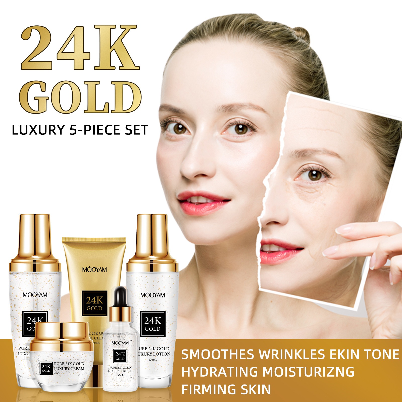 Juego hidratante antiarrugas d - Luxury Skincare Set reseña y precio